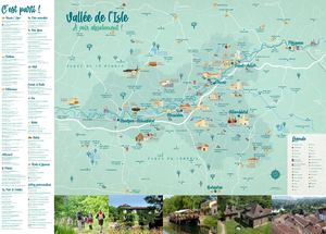 Carte touristique Vallée de l'Isle 2025 - Agence Comtogether.fr