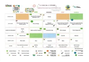 Menu Scolaire Septembre Octobre