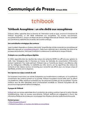 Mise en ligne du site Tchibook Acouphène