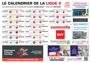 Calendrier Ea Guingamp 2026 2027 Poster