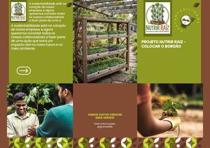 Folder Dobras Plante Com A Gente Moderno Sustentabilidade Profissional Marrom Verde E Branco