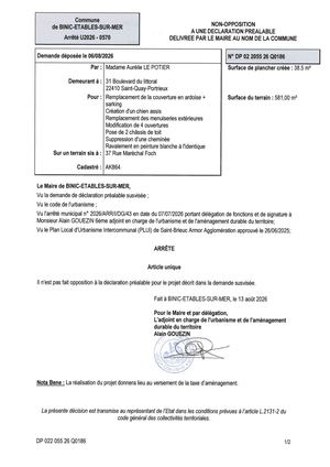 Dp 26 Q 0186 Arrêté