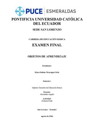 Objetos De Apredizaje Examen