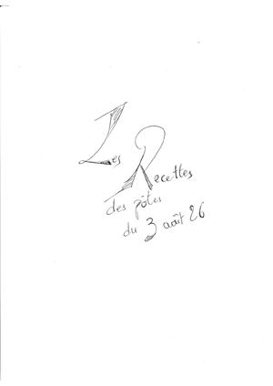 Recettes des Potes du 030826