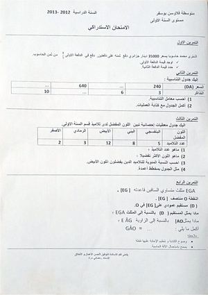 اختبارات الرياضيات الأستاذ رمضاني مراد متوسطة شعاليل بودالي بوسفر وهران (1)