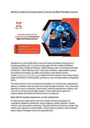 Salesforce Data Cloud Implementation