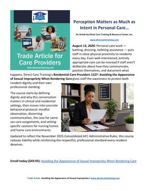 Avoiding Sexual Impropriety Blog Post Trade Article