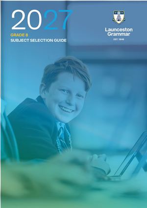 Grade 8 Student Selection Guide 2027