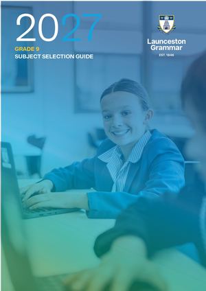 Grade 9 Student Selection Guide 2027