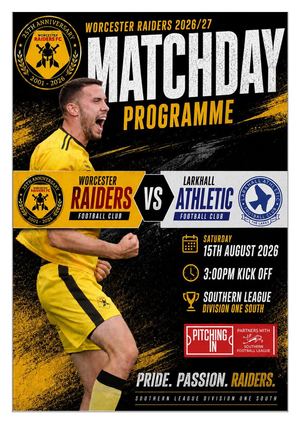 Worcester Raiders Vs Larkhall Athletic 15 8 26 Programme