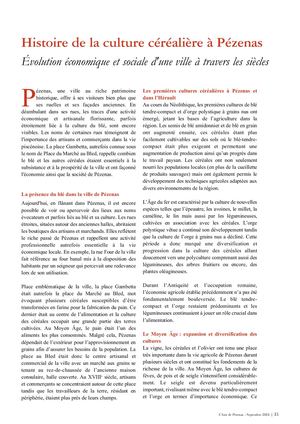 Histoire De La Culture Céréalière à Pézenas - Amandine Amerdeil