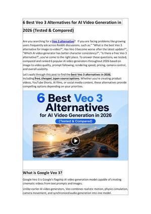 6 Best Veo 3 Alternatives For Ai Video Generation In 2026 (Tested & Compared)