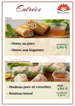 Menu Viet Delice