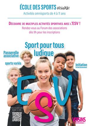 Spo Actions ÉCole Des Sports Vicinoise (ÉSv) 2026 2027 Flyers Flyer Omnisports