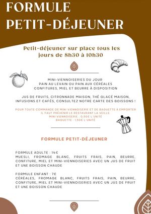 Carte Petit Dejeuner