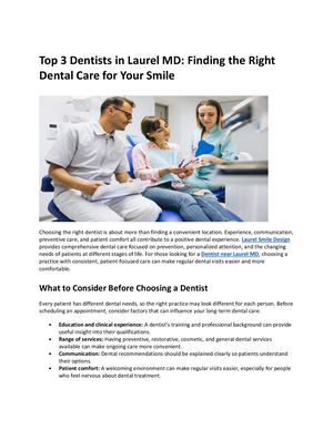 Top 3 Dentists In Laurel Md