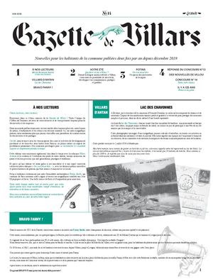 Gazette Villars - Eté 2026