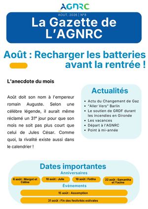 La Gazette De L'agnrc Aout 2026