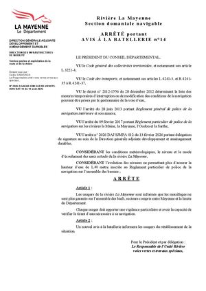 Avis Batellerie - 20260814