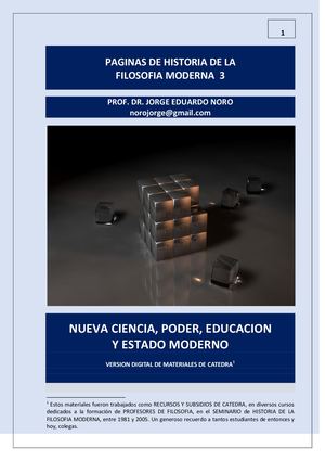 358. PAGINAS DE HISTORIA DE LA FILOSOFIA MODERNA 3. CIENCIA, EDUCACION, PODER Y ESTADO