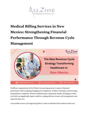 Medical Billing Services in New Mexico: Strengthening Financial Performance Through Revenue Cycle Management