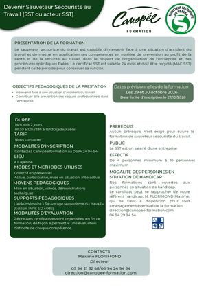 Devenir SST 29 et 30 octobre