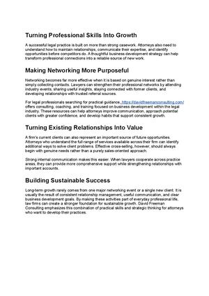 Turning Professional Skills Into Growth