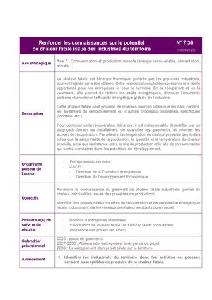 Fiche 7 30 Renforcer Les Connaissances Sur Le Potentiel De Chaleur Fatale Issue Des Industries Du Territoire