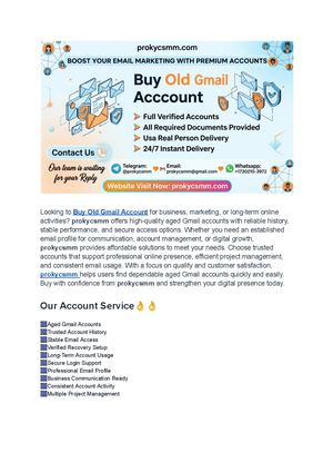 Top 11 Website To Buy Old Gmail Account For Long Term Business Email Solutions