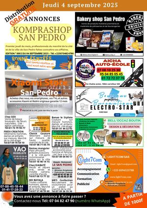 KOMPRASHOP SAN PEDRO – N°0002 – 4 SEPTEMBRE 2025
