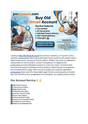 Top 11 Website To Buy Old Gmail Account With Premium Verified Gmail Profiles