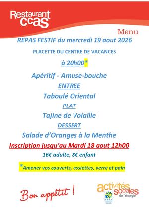 Menu Repas Festif 19826