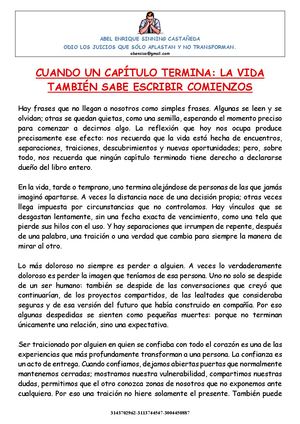 Cuando Un Capítulo Termina