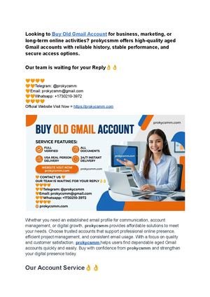Buy Old Gmail Account – Trusted Aged High Quality Profiles
