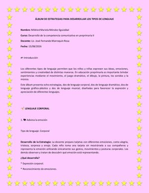 ÁLbum De Estrategias Para Desarrollar Los Tipos De Lenguaje (1)