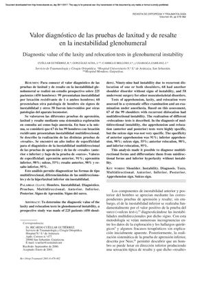 Pruebas De Laxitud Gleno Humeral