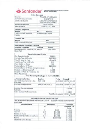 Banco Santander Pago Depto