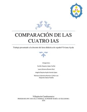 Comparación De Las 4 Ias