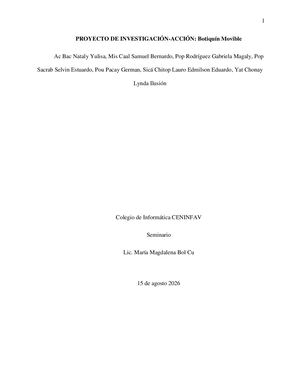 Proyecto De Investigación Acción Seminario 2026