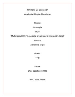 Proyecto De Tecnologia II Alexandra