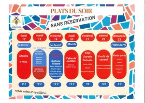 Menus Du 17 Au 23 Aout 2026