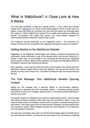 What Is WaltzSouls Website and How Does It Work?