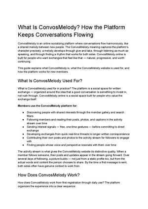What Is ConvosMelody? How the Platform Keeps Conversations Flowing