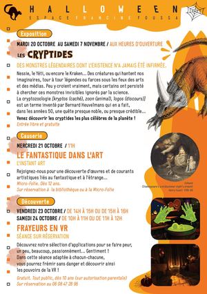 Programme Halloween Espace Francine Foussa