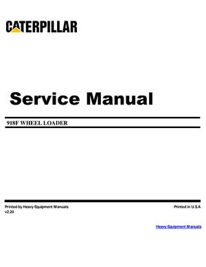 Caterpillar 918F Service Repair Manual PDF