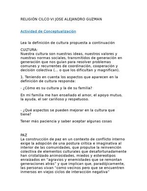 Religión Cilco Vi Jose Alejandro Guzman