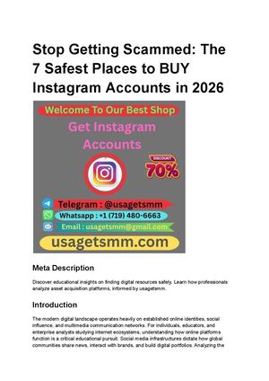 Stop Getting Scammed The 7 Safest Places To Buy Instagram Accounts In 2026