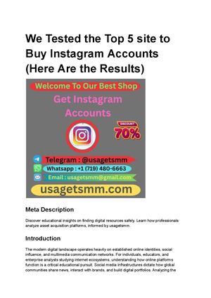 We Tested The Top 5 Site To Buy Instagram Accounts (Here Are The Results)