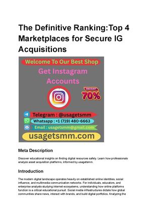 The Definitive Ranking Top 4 Marketplaces For Secure L G Acquisitions
