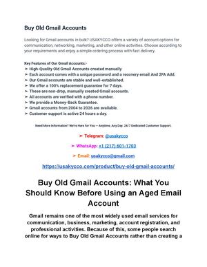 Buy Old Gmail Accounts What You Should Know Before Using An Aged Email Account